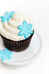 Cupcake with snowflake