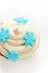 Obraz na płótnie Canvas Cupcake with snowflake