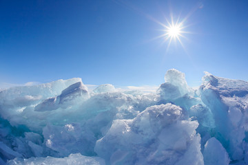 Winter Baikal lake