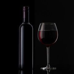 Wine Bottle and wine glass