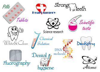 Medicine and science symbols