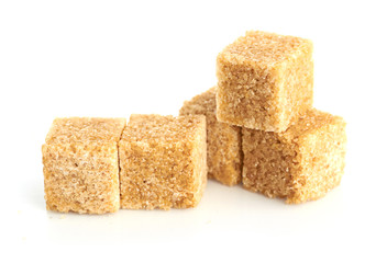 Brown cane sugar cubes