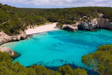 Cala Mitjana y Mitjaneta in Menorca Ciutadella at Balearic