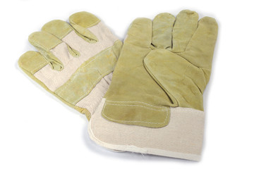 protective gloves on white background