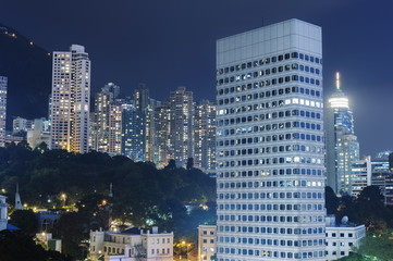Fototapeta na wymiar Hong Kong City at Night