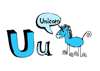 A b c  cartoon text font Hand drawing vector letters