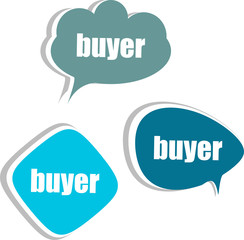 buyer word on modern banner design template