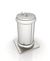 3d abstract metal pressure vessel