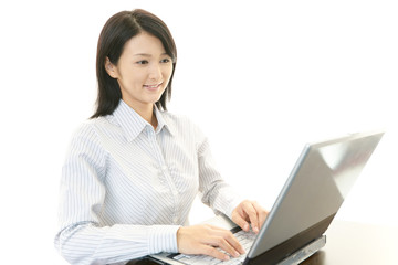 笑顔のオフィスレディー