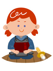 剣道着を着た女の子