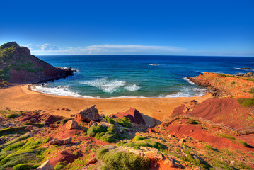 Cala Pilar beach in Menorca at Balearic Islands