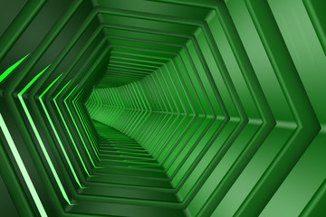 Hexagon Futuristic Tunnel