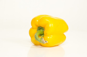 sweet yellow pepper isolated on white background