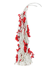 Abstract Christmas Tree decorated with clusters of mountain ash