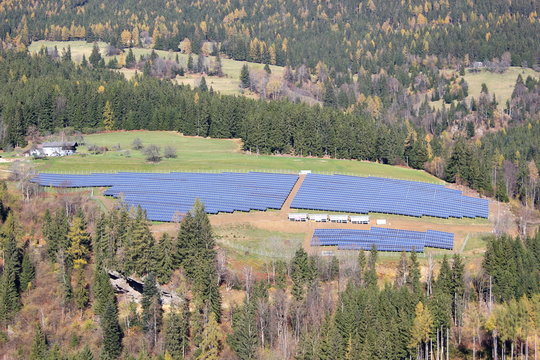 Solarpark in der Steiermark im Bezirk Voitsberg