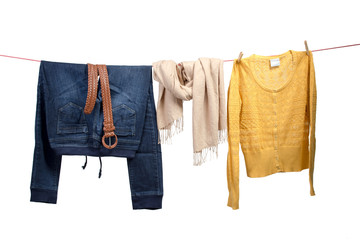 Women's fashion on the clothesline