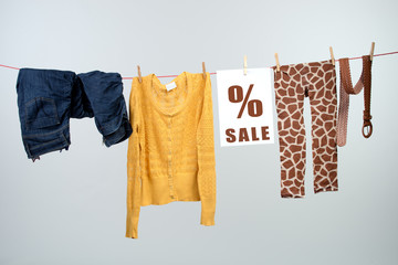 Women's fashion discount on the clothesline