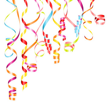 Streamers Color Party Background