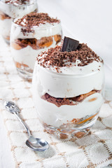 Traditional italian dessert with chocolate