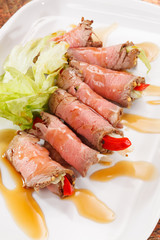 meat roll with cheese