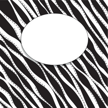 abstract black and white background of wavy lines vector