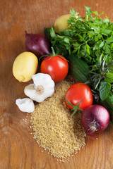 Tabbouleh ingredients