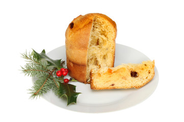 Panettone on a plate
