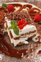 Italian dessert with berries