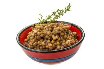 Backed lentils