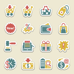 Commerce color icons.