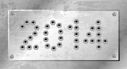 2014 of gun bullets holes