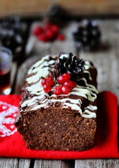 Christmas chocolate cake.