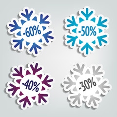 Winter Sales Stickers