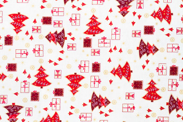 Wrapping paper with christmas elements