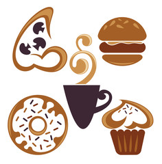 best fast food for your break, vector collection, salt and sweet