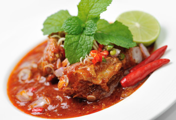 Spicy Sardines in tomato sauce canned fish ,Yum thai food style