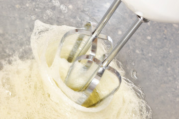 Whisking egg whites