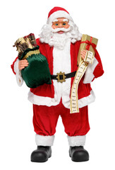 Santa Claus doll with presents and name list - frontal view