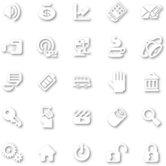 Icon Set White minimalist