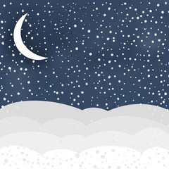 Winter scene in vector