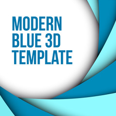 Abstract blue 3d background with custom text