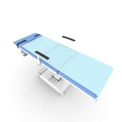 medical table on a white background