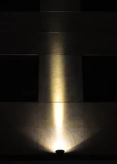 Rolgordijnen zonder boren Licht en schaduw Schijnwerper op muur, licht