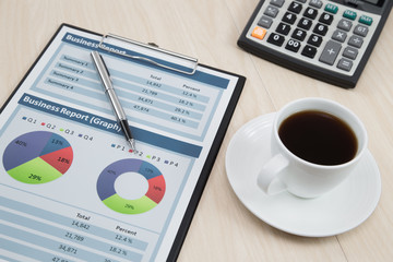 Fototapeta premium Graphs and Charts Report