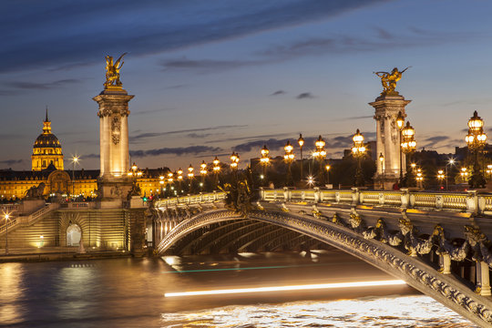Fototapeta Pont Alexandre III de nuit