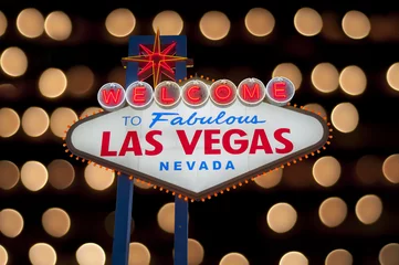 Tuinposter Welcome to Las Vegas Sign © somchaij