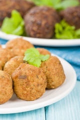 Falafel - Middle Eastern chickpea and fava beans fried balls