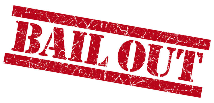 Bail out grunge red stamp