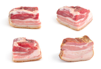 Bacon on white background.