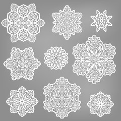 Vector Paper Cut Snowflakes